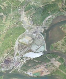 Arial view of the Kingston Spill Site, 4/19/10