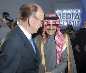 Murdoch and bin Talal in Abu Dhabi