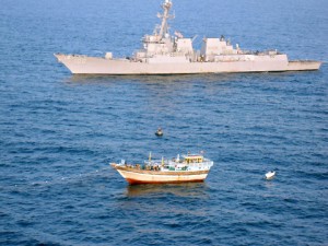 USS Kidd & Iranian fishing vessel