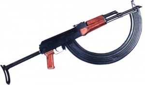 AK 47 w 100 round magazine