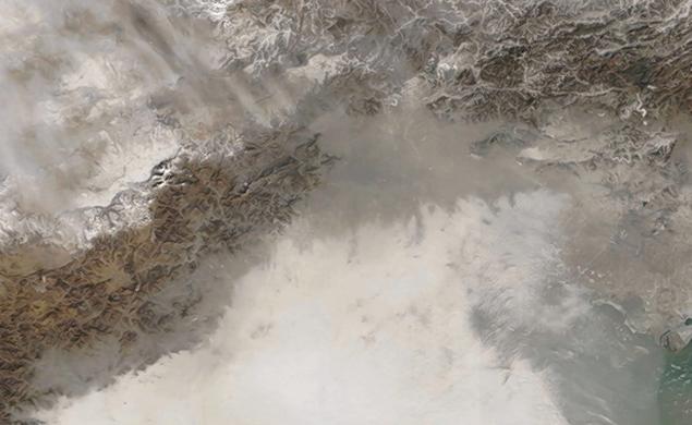 Beijing from space, courtesy NASA