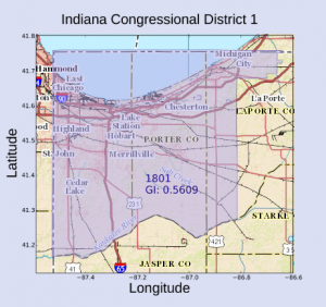 Indiana 1st Congressional District, around Gary and East Chicago, IN